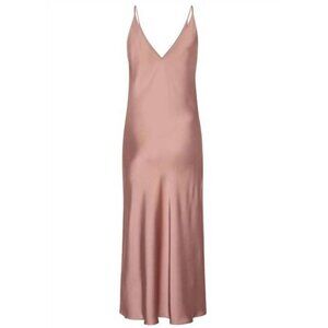 Karmamia Camisole Maxi Dress Vintage Rose Satin Slip NWT - Size S
